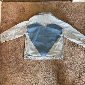 Brand new with tag, Zara Heart Jean Jacket. Size Small/Medium